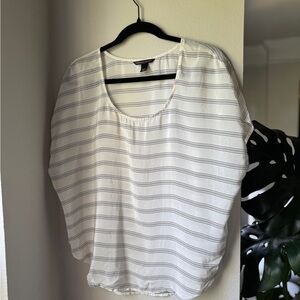Victoria's Secret White Striped Blouse
